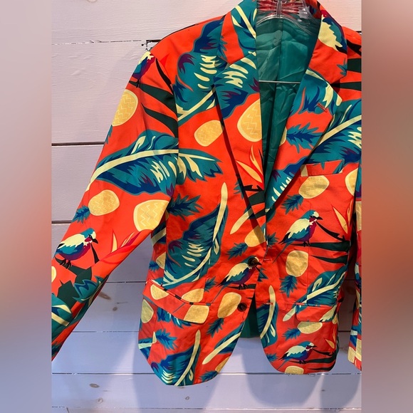 Shinesty Vibrant Tropical Blazer, size 36, Hawaiian, beach, summer, gaudy, EUC - Picture 2 of 10